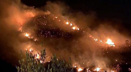 حريق في منطقة جبلية بالنماص ولا إصابات
