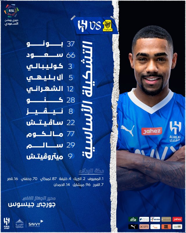 تشكيل الهلال لمواجهة الاتحاد 