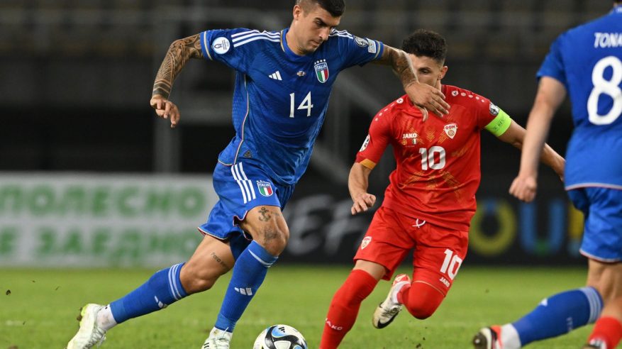 التعادل يحسم مباراة منتخب إيطاليا ضد مقدونيا الشمالية
