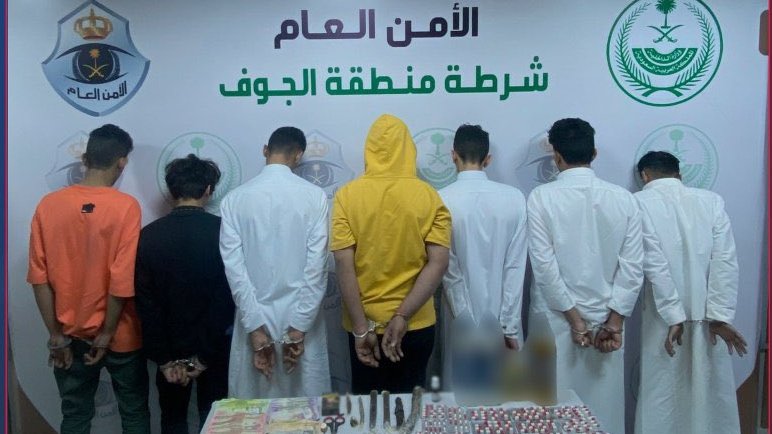 إحباط عمليتين لترويج وتهريب المخدرات بالجوف وجازان