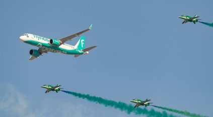 طيران ناس يشارك بأحدث طائراته في عرض اليوم الوطني الـ 93