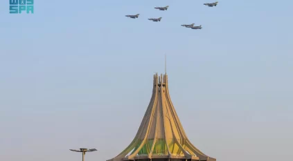 عروض المقاتلات الجوية فوق قصر الملك عبدالعزيز بالخرج