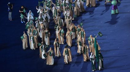 لقطات لدخول الوفد السعودي في افتتاح دورة الألعاب الآسيوية