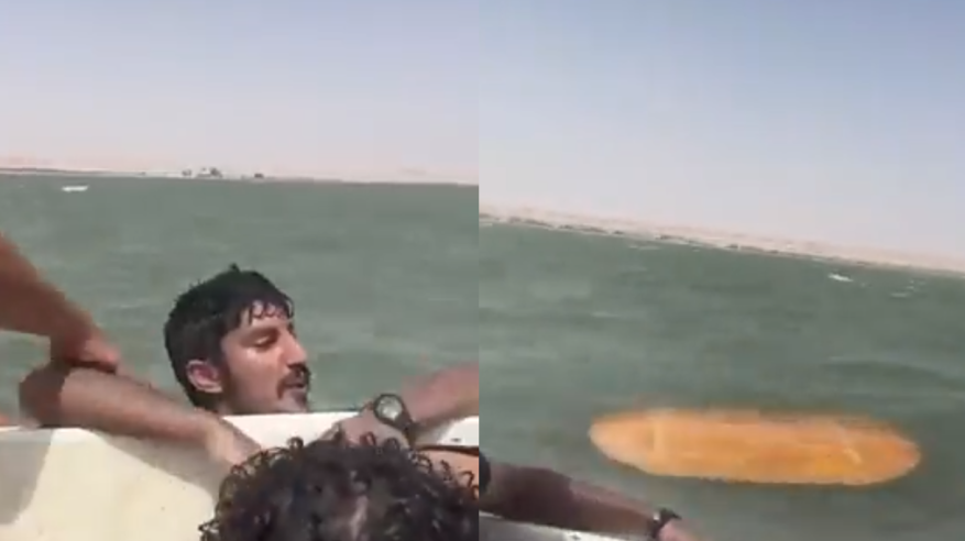 لقطات لـ 3 كويتيين يصارعون الأمواج في عرض البحر