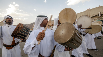 الفنون الشعبية ضمن احتفالات أهالي نجران باليوم الوطني