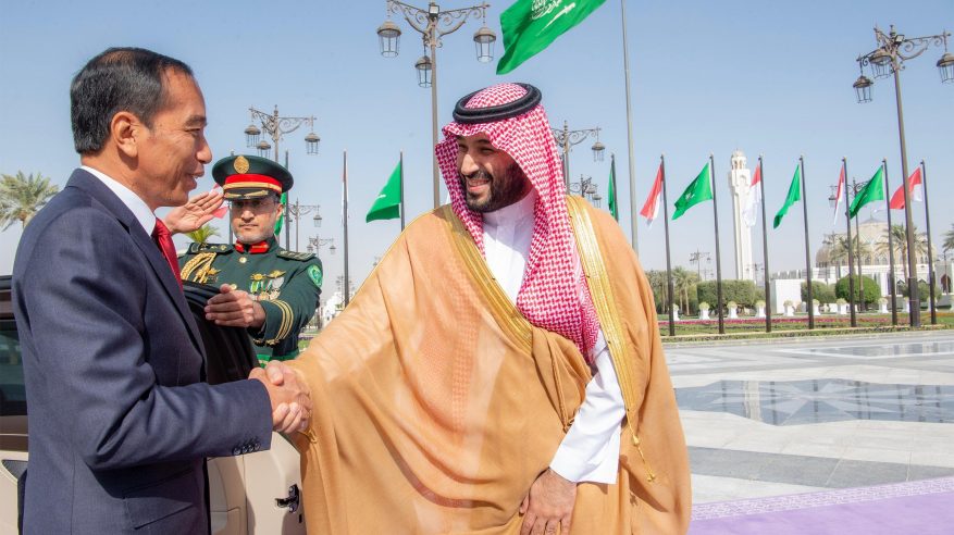 ولي العهد يستقبل رئيس إندونيسيا ويعقدان جلسة مباحثات رسمية