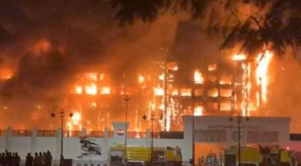 حريق ضخم يلتهم مديرية أمن الإسماعيلية بمصر وسقوط مصابين