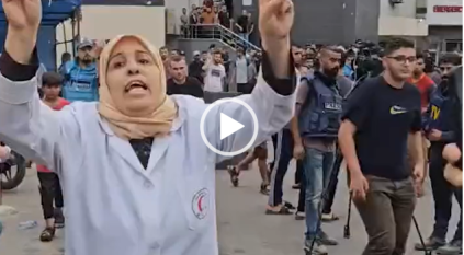 لحظة انهيار ممرضة فلسطينية على الهواء بعد تلقيها نبأ استشهاد زوجها