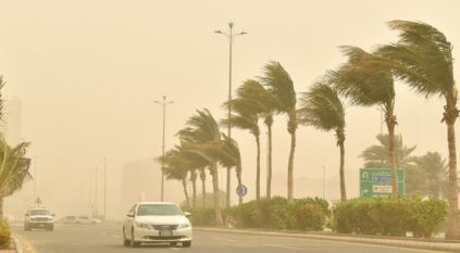 رياح شديدة على منطقة حائل حتى الثامنة مساء 