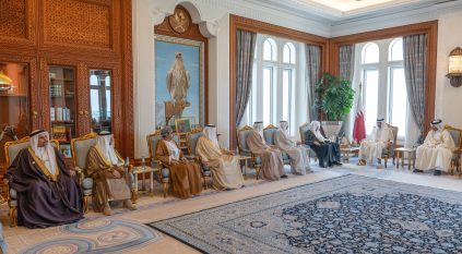 أمير قطر يستقبل رئيس الشورى ورؤساء المجالس التشريعية الخليجية