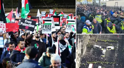 اشتباكات بين المتظاهرين والشرطة في لندن بسبب أحداث غزة