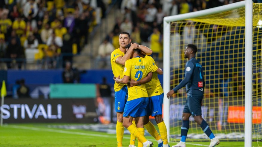 النصر يتقدم على الأخدود بهدف في الشوط الأول