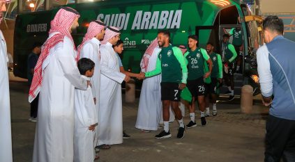 استقبال حافل لـ المنتخب السعودي في الأحساء