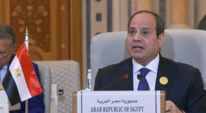 رئيس مصر: ما يحدث في فلسطين يكشف ازدواجية المعايير واختلال المنطق السليم