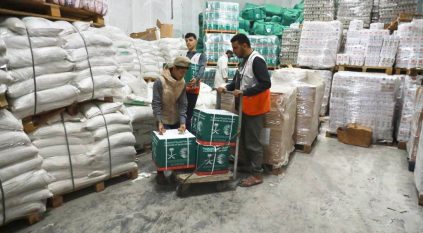 2800 طن مساعدات سعودية وصلت إلى غزة