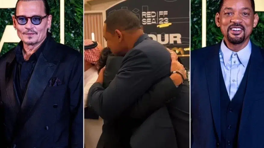 مطالبات بعمل مشترك يجمع جوني ديب وويل سميث بعد لقائهم بالسعودية