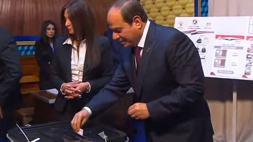 السيسي يدلي بصوته في الانتخابات الرئاسية المصرية 2024