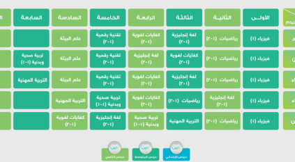 جداول الحصص الدراسية اليومية عبر قنوات عين ومنصة مدرستي