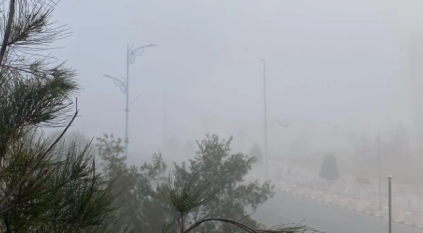 ضباب وانعدام في مدى الرؤية في منطقة حائل