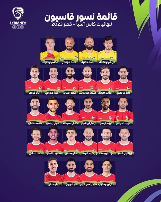 قائمة منتخب سوريا