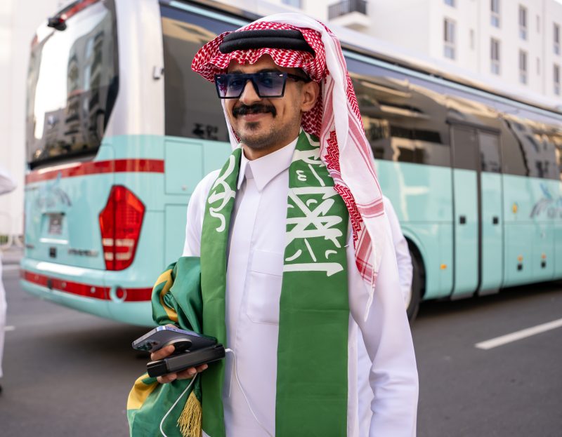 الجماهير السعودية - مباراة السعودية وعمان
