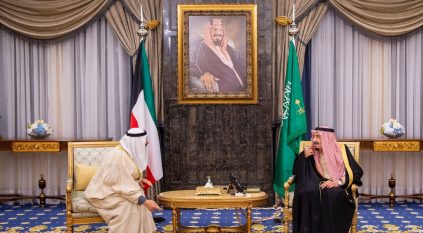 الملك سلمان يستقبل أمير الكويت