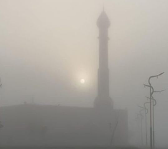 انعدام الرؤية في طبرجل بسبب الضباب الكثيف