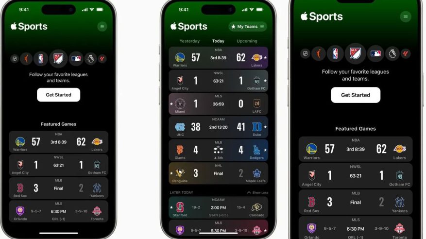 أبل تطلق تطبيقًا مجانيًّا لمتابعة نتائج المباريات