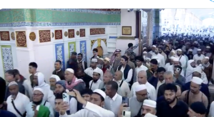 أعداد كبيرة تتسابق شوقًا لزيارة الروضة الشريفة