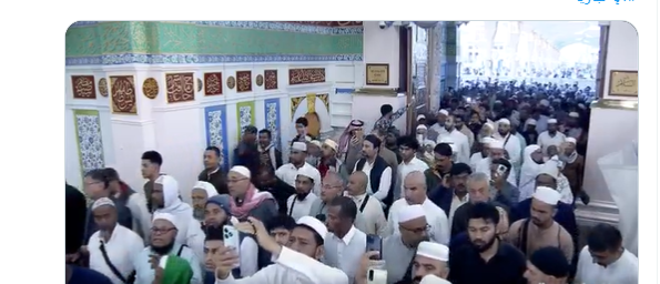 أعداد كبيرة تتسابق شوقًا لزيارة الروضة الشريفة