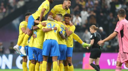 النصر يُبدع ويكتفي بثلاثية في الشوط الأول ضد إنتر ميامي