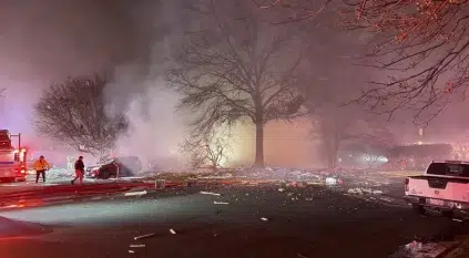 لحظة انفجار منزل بولاية فيرجينيا الأمريكية ومقتل شخص
