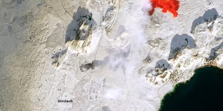 لقطات مفزعة بالأقمار الصناعية لحمم بركانية تتسرب تحت الجليد