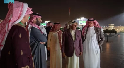 لقطات من حضور ولي العهد حفل سباق كأس السعودية