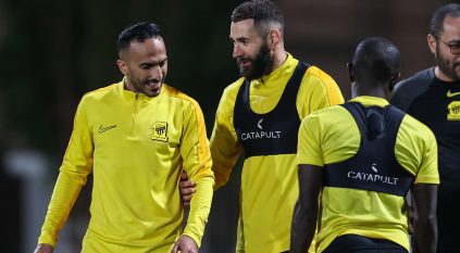 كريم بنزيما يعود لتدريبات الاتحاد بعد فترة من الغياب