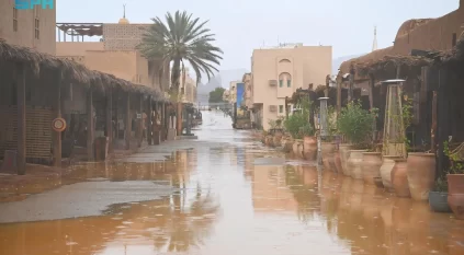 أجواء العلا وعرعر تكتسي الجمال والبهجة بعد الأمطار