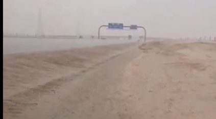 أمطار غزيرة على طريق الرياض – القصيم السريع