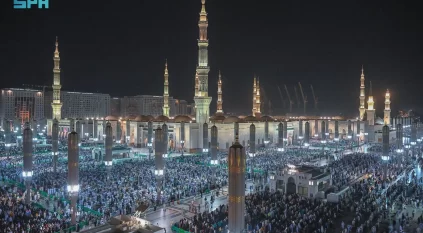 المسجد النبوي يستقبل 10 ملايين مصل خلال العشر الأولى من رمضان
