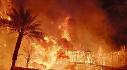 حريق هائل يلتهم استوديو الأهرام في القاهرة