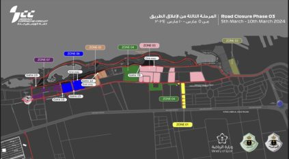 بدء المرحلة الثالثة لإغلاق الكورنيش الفرعي المتجه إلى حلبة كورنيش جدة