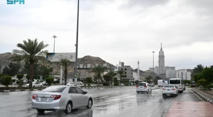 أمطار رعدية ورياح على مكة المكرمة