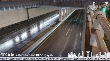 إغلاق أنفاق طريق الملك فهد بالدمام بسبب الرياح والأمطار