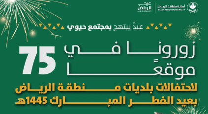 75 موقعًا في الرياض لاحتفالات عيد الفطر
