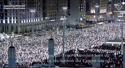 دعاء الشيخ صلاح البدير في ليلة ختم القرآن بالمسجد النبوي
