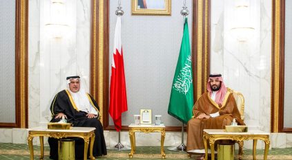 محمد بن سلمان يستقبل ولي عهد البحرين في قصر الصفا بمكة
