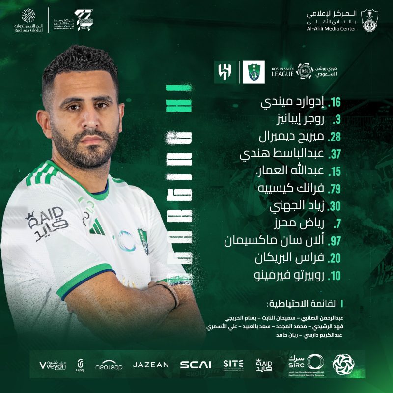 تشكيل الأهلي لمواجهة الهلال