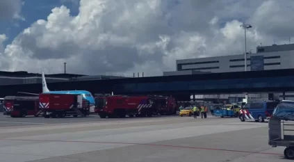 محرك طائرة يبتلع شخصاً أثناء الإقلاع في أمستردام