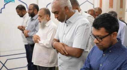رئيس المالديف يزور المسجد النبوي