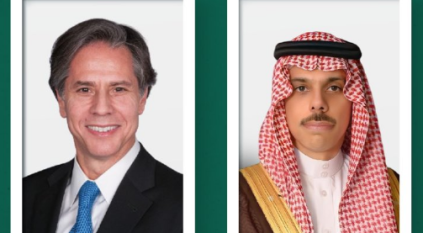 فيصل بن فرحان يبحث مع نظيره الأمريكي الأوضاع بقطاع غزة وصفقة التبادل