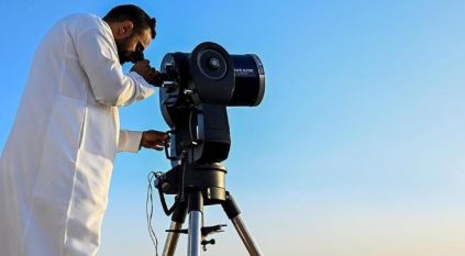 لقطات من جهود لجنة الترائي بتبوك لتحري هلال ذي الحجة